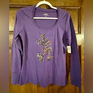 Disneyland Resort Sequined Mickey top, M, NWT.